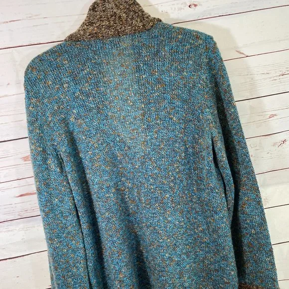 SOLD Christopher & Banks Blue & Brown Weave Sweater NWOT - Picture 11 of 13